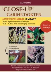 flyer expositie ‘Close-Up’ van Carine Dokter (1)